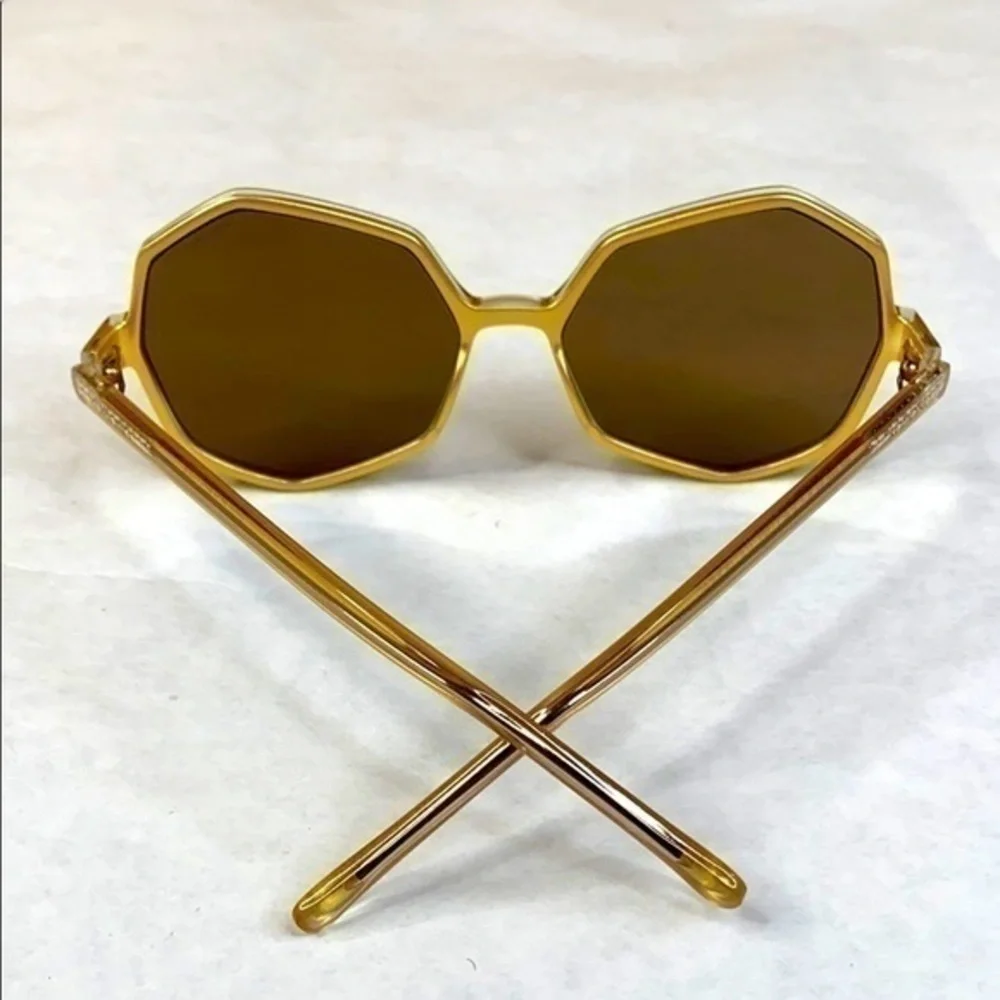 Komono Bonnie Sunglasses NEW oversized Clear Gold geometric